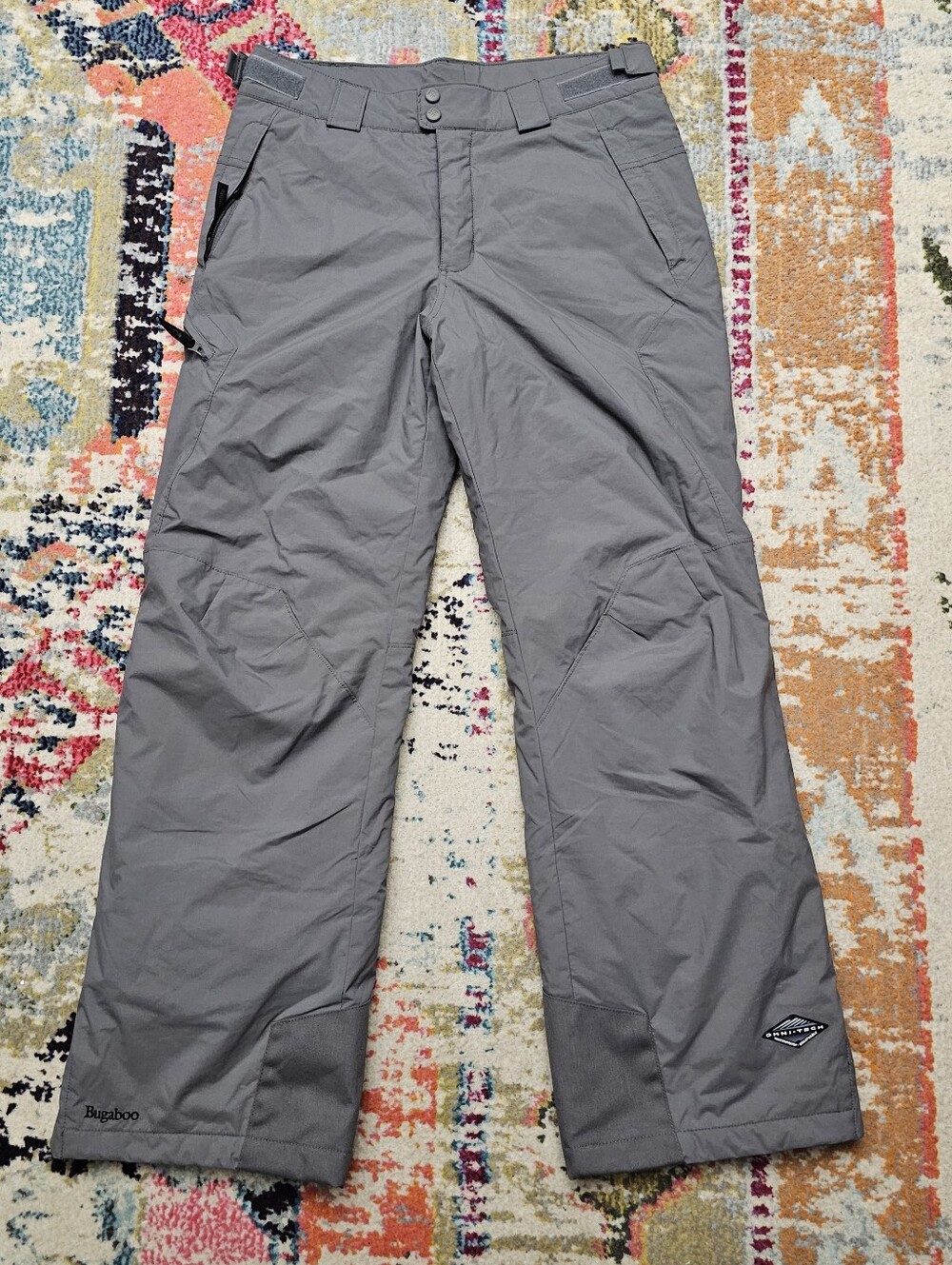 Columbia Mens Small Gray Snow Bugaboo Omni-Tech Skiing Pants